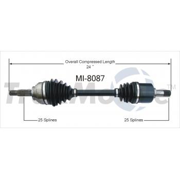 1997 Mitsubishi Mirage CV Axle Shaft Front Left TrakMotive MI8087 image 1 of 3