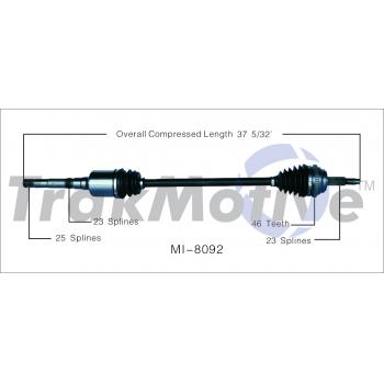1999 Plymouth Neon CV Axle Shaft Front Right TrakMotive MI8092 image 1 of 3