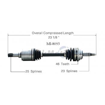 1999 Plymouth Neon CV Axle Shaft Front Left TrakMotive MI8093 image 1 of 3