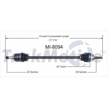 2001 Plymouth Neon CV Axle Shaft Front Right TrakMotive MI8094 image 1 of 3