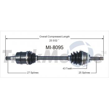 1998 Eagle Talon CV Axle Shaft Front Right TrakMotive MI8095 image 1 of 3