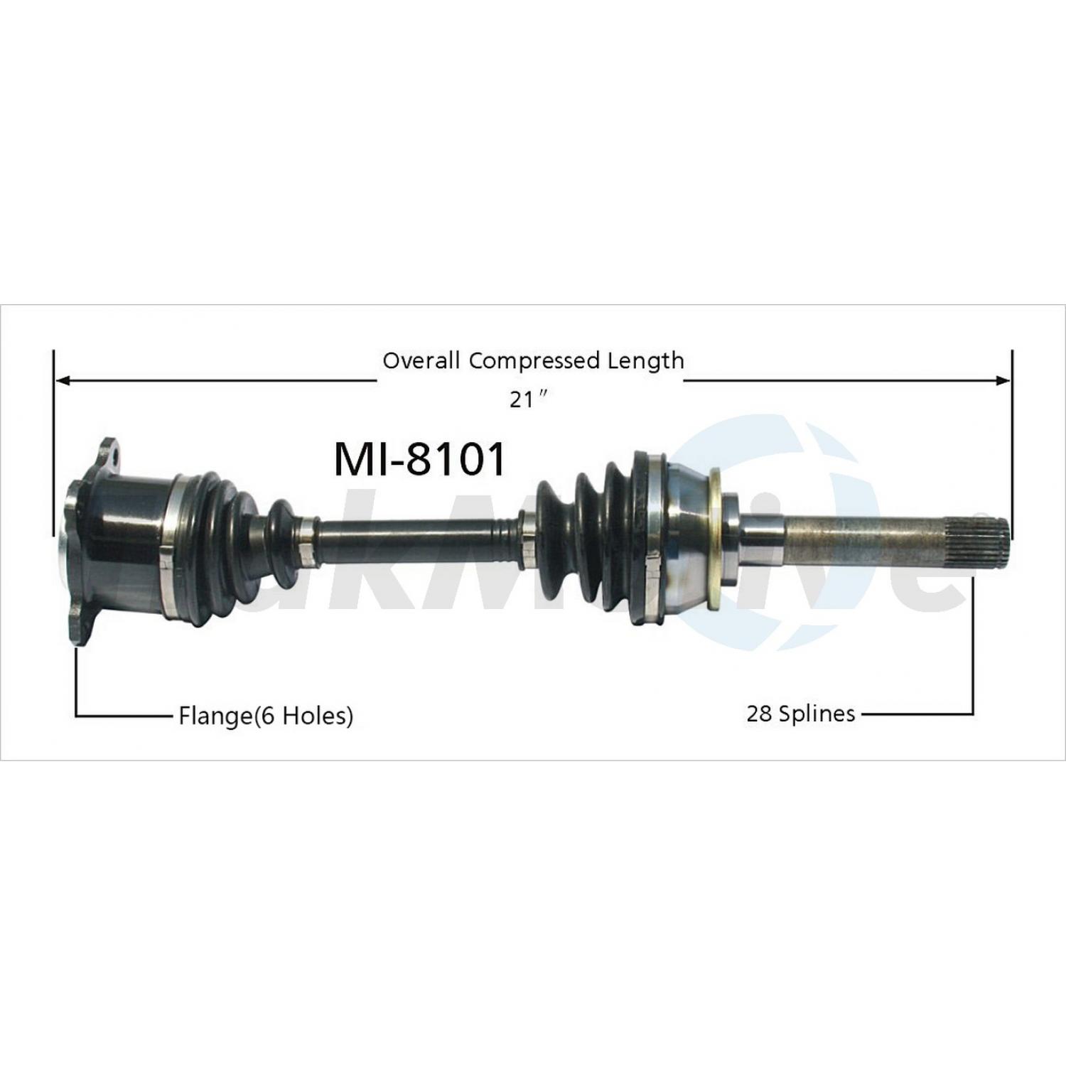 TrakMotive MI8101 - CV Axle Shaft TrakMotive MI8101 CV Axle Shaft product image 1 of 3