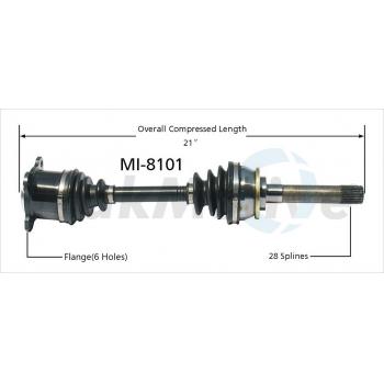 1994 Mitsubishi Mighty Max CV Axle Shaft Front Right TrakMotive MI8101 image 1 of 3