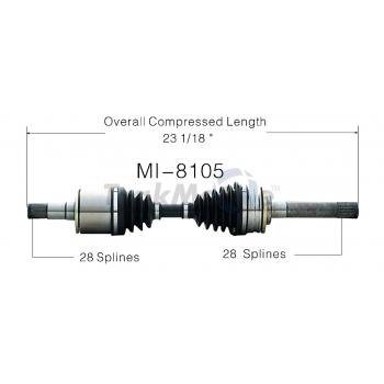 1989 Mitsubishi Montero CV Axle Shaft Front Left TrakMotive MI8105 image 1 of 3
