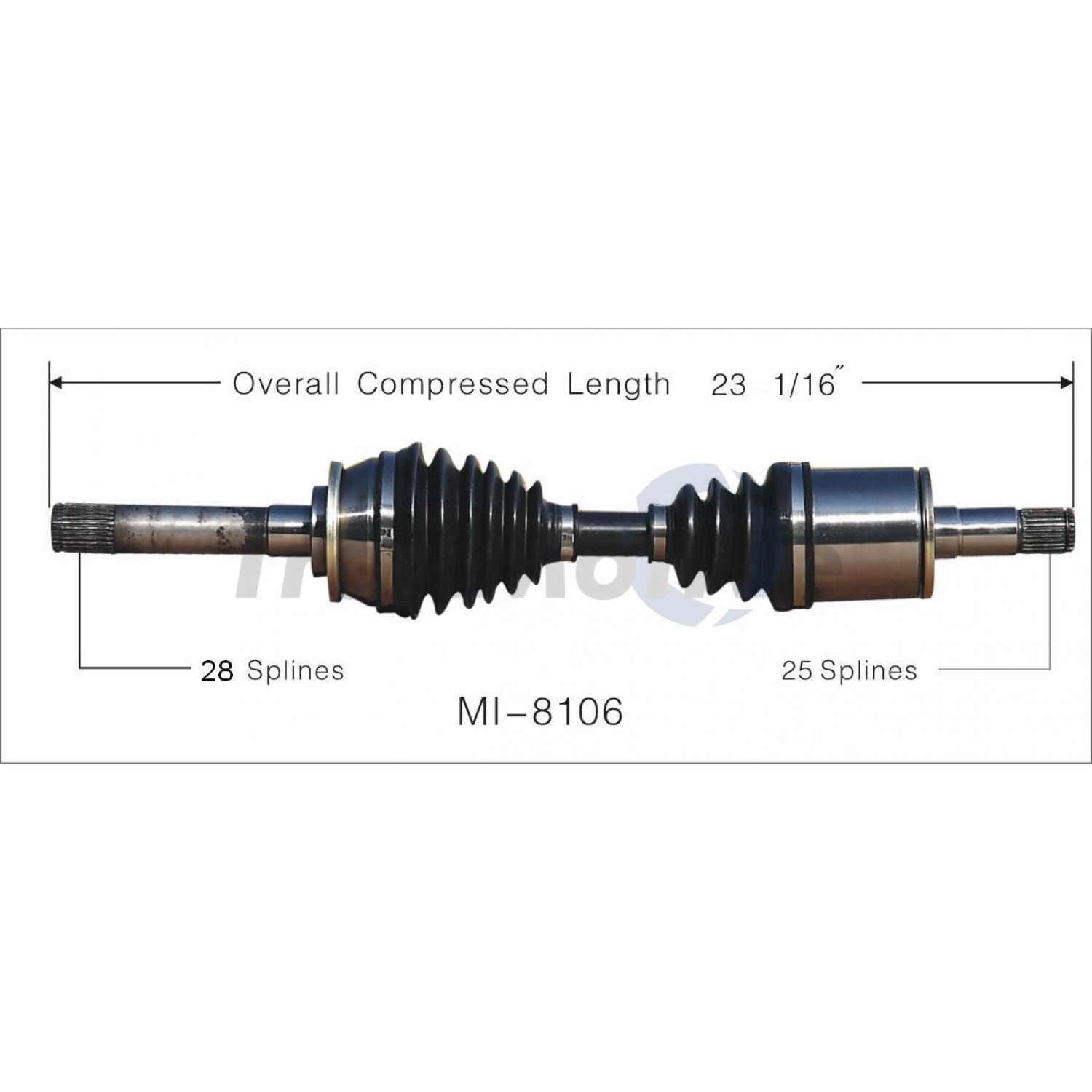 TrakMotive MI8106 - CV Axle Shaft TrakMotive MI8106 CV Axle Shaft product image 1 of 3
