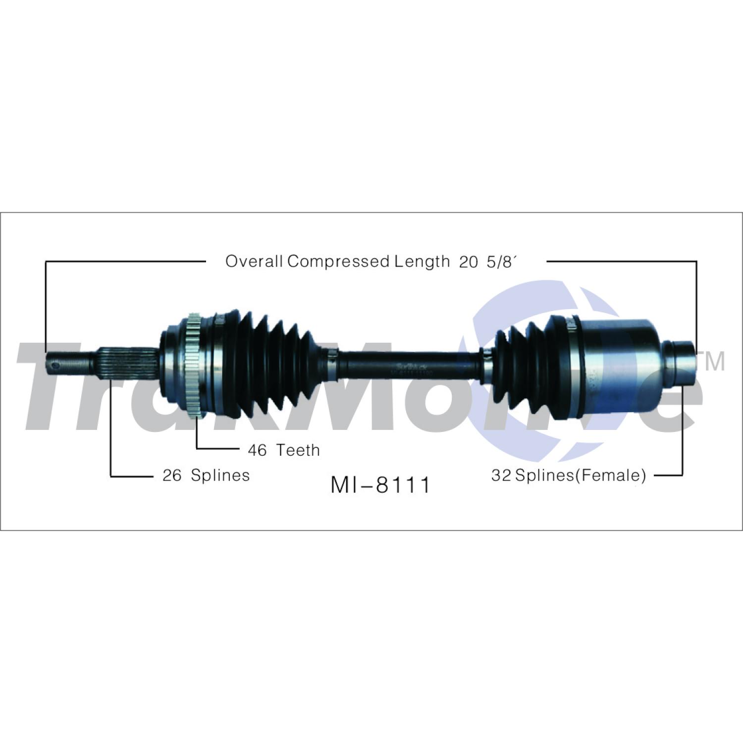TrakMotive MI8111 - CV Axle Shaft TrakMotive MI8111 CV Axle Shaft product image 1 of 3
