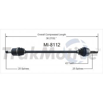 1997 Mitsubishi Mirage CV Axle Shaft Front Right TrakMotive MI8112 image 1 of 3