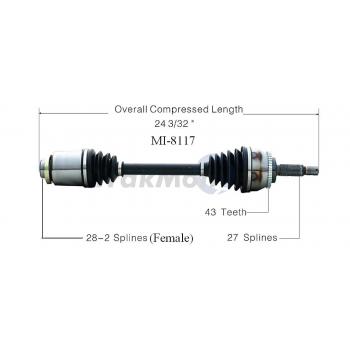 1998 Mitsubishi Diamante CV Axle Shaft Front Right TrakMotive MI8117 image 1 of 3