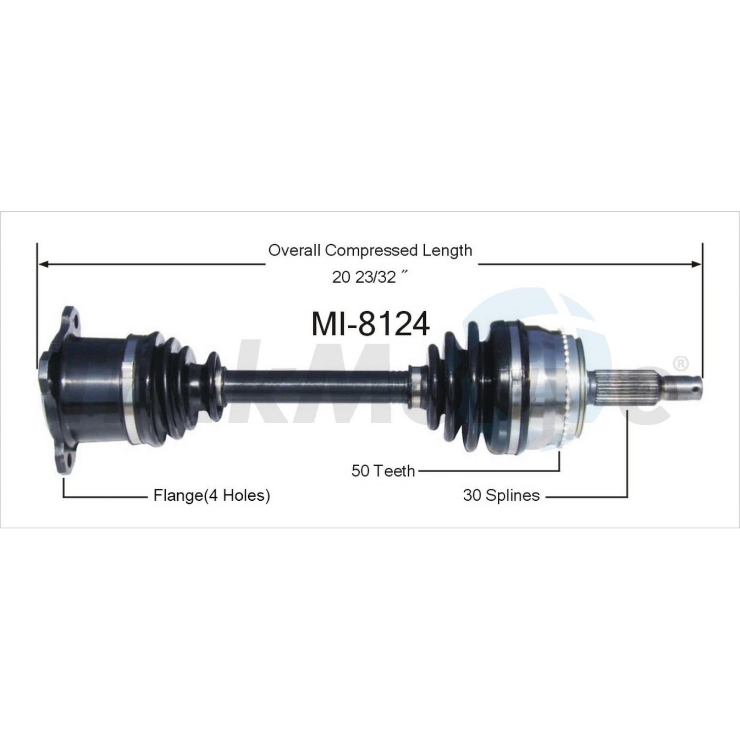 TrakMotive MI8124 - CV Axle Shaft TrakMotive MI8124 CV Axle Shaft product image 1 of 3