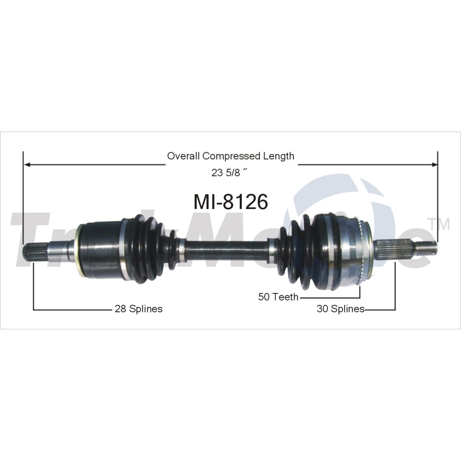 TrakMotive MI8126 - CV Axle Shaft TrakMotive MI8126 CV Axle Shaft product image 1 of 3