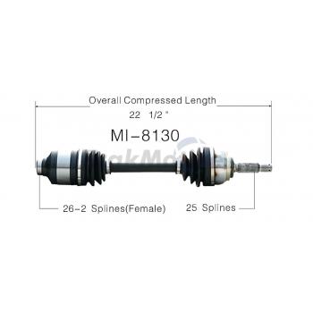 1988 Mitsubishi Galant CV Axle Shaft Front Left TrakMotive MI8130 image 1 of 3