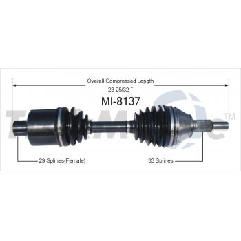 2005 Dodge Ram 1500 CV Axle Shaft Front Left TrakMotive MI8137 image 1 of 3