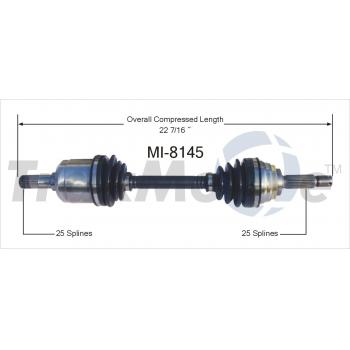 1989 Dodge Colt CV Axle Shaft Front Right TrakMotive MI8145 image 1 of 3