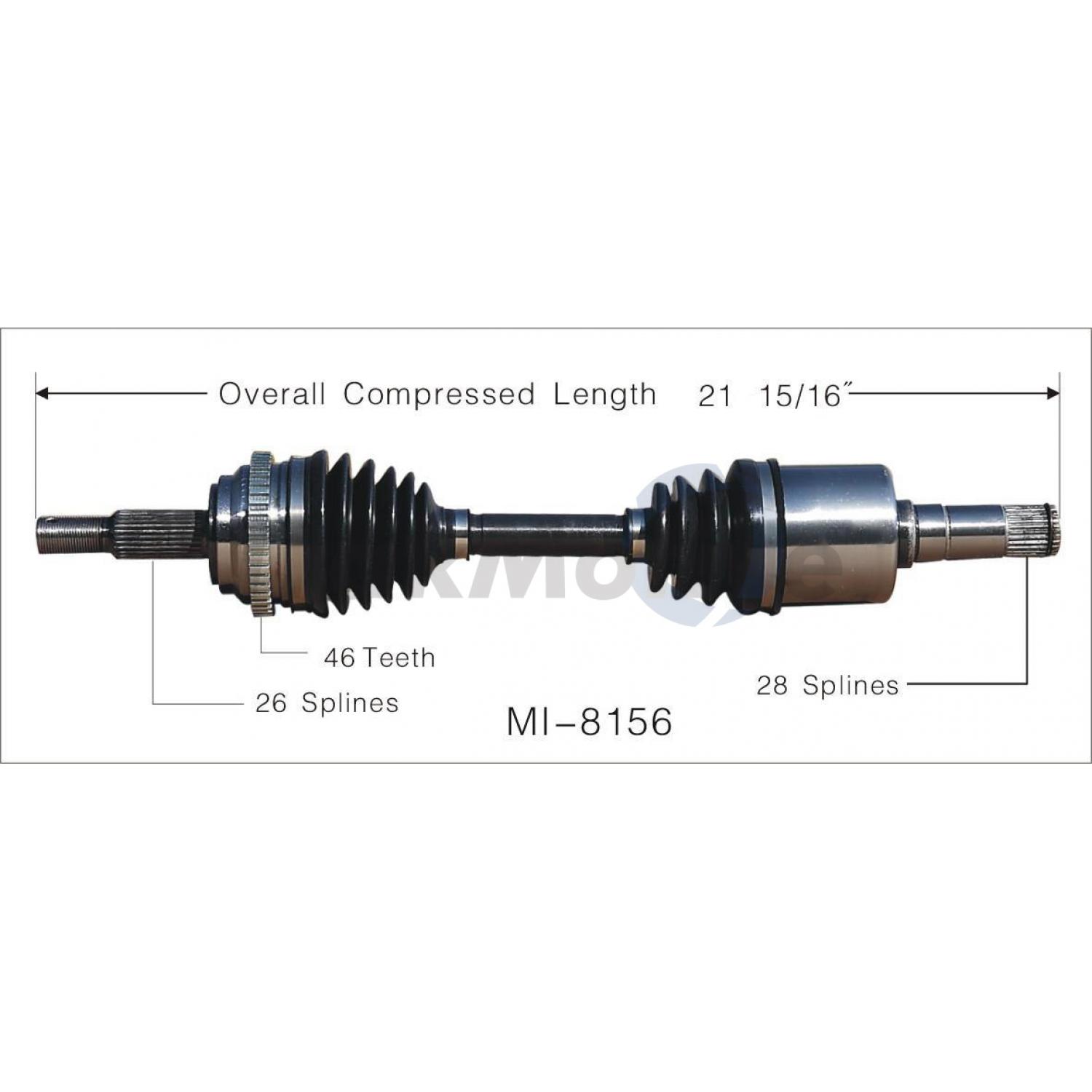 TrakMotive MI8156 - CV Axle Shaft TrakMotive MI8156 CV Axle Shaft product image 1 of 3