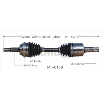 2007 Chrysler PT Cruiser CV Axle Shaft Front Left TrakMotive MI8156 image 1 of 3