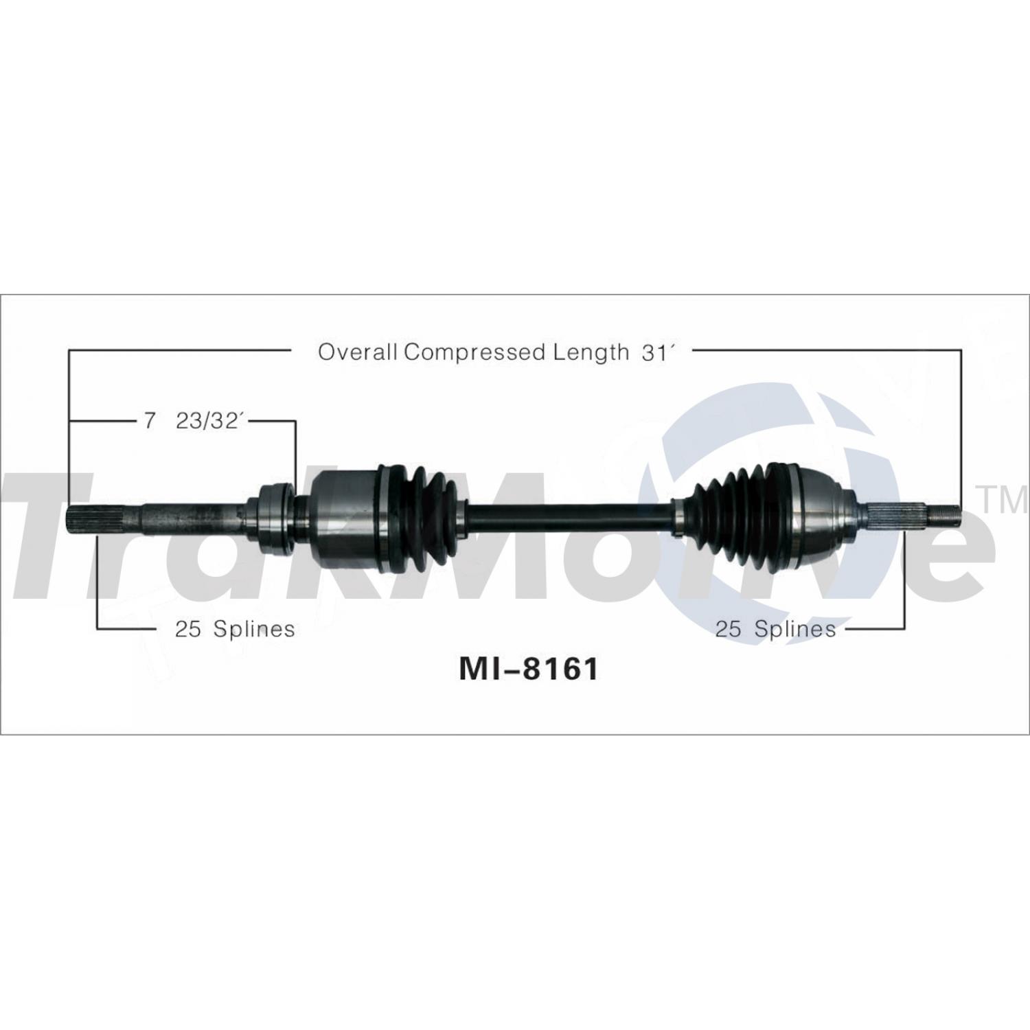 TrakMotive MI8161 CV Axle Shaft product image 1 of 3