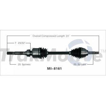 1991 Dodge Colt CV Axle Shaft Front Left TrakMotive MI8161 image 1 of 3