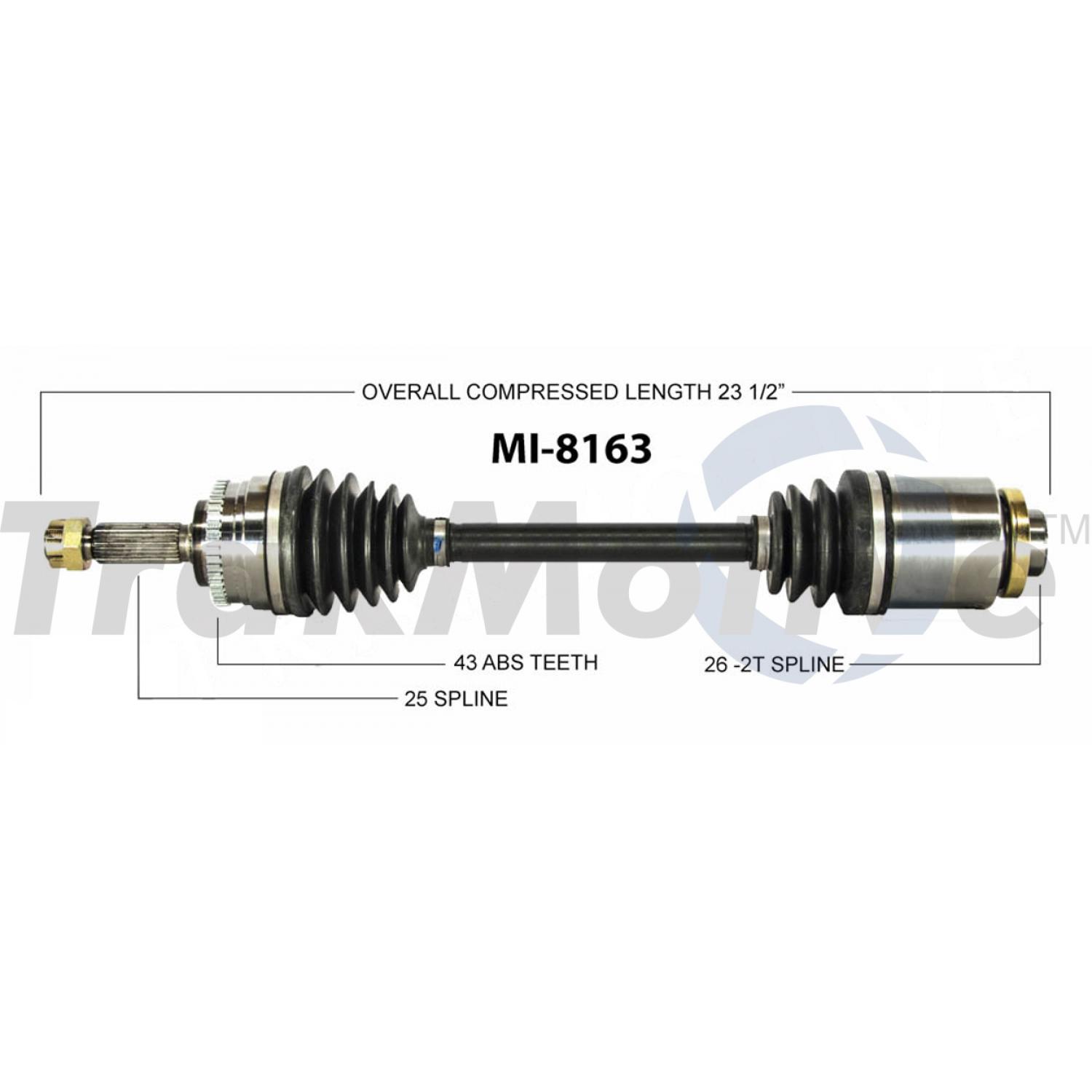 TrakMotive MI8163 - CV Axle Shaft TrakMotive MI8163 CV Axle Shaft product image 1 of 3