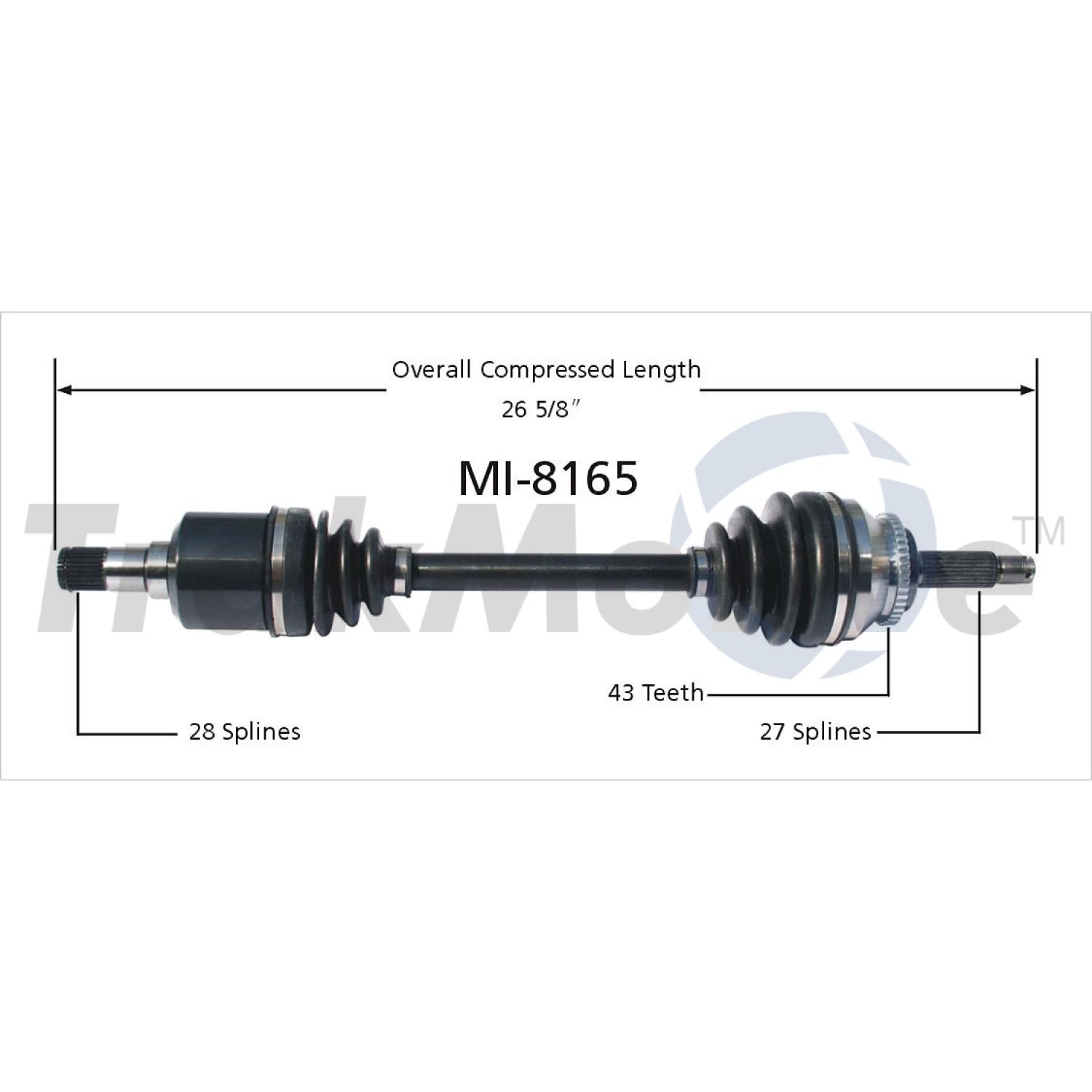 TrakMotive MI8165 - CV Axle Shaft TrakMotive MI8165 CV Axle Shaft product image 1 of 3