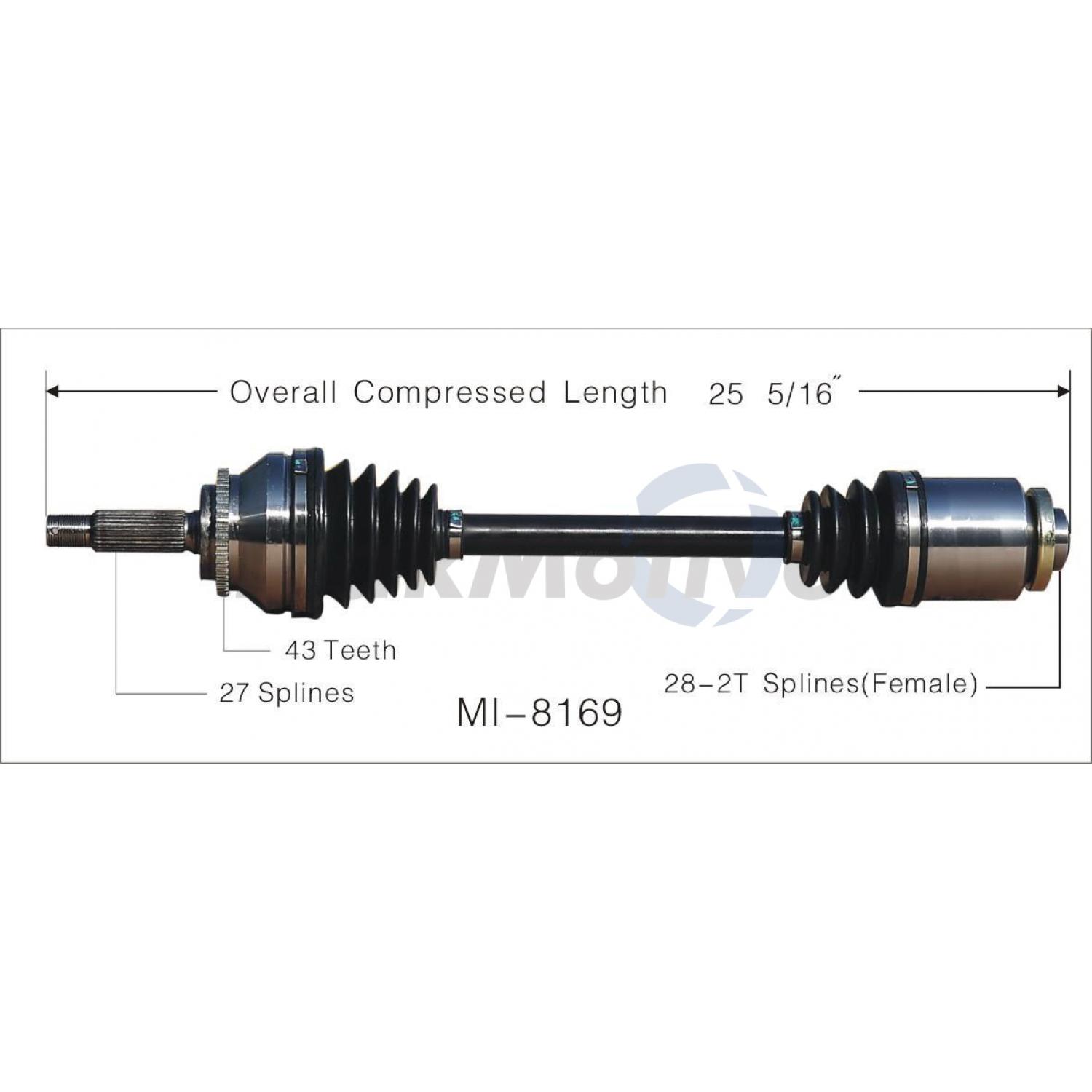 TrakMotive MI8169 - CV Axle Shaft TrakMotive MI8169 CV Axle Shaft product image 1 of 3