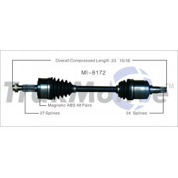 2013 Dodge Charger CV Axle Shaft Front Right TrakMotive MI8172 image 1 of 3