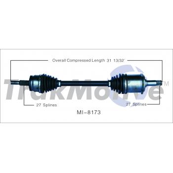 2008 Dodge Magnum CV Axle Shaft Rear Left TrakMotive MI8173 image 1 of 3