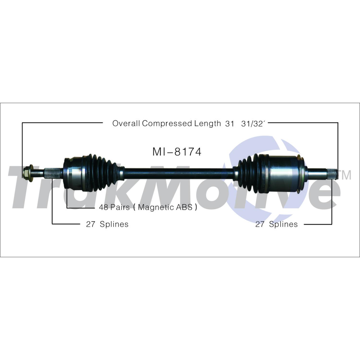 TrakMotive MI8174 - CV Axle Shaft TrakMotive MI8174 CV Axle Shaft product image 1 of 3