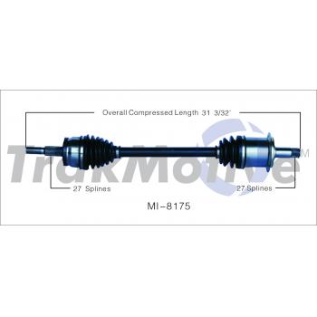 2008 Dodge Magnum CV Axle Shaft Rear Left TrakMotive MI8175 image 1 of 3