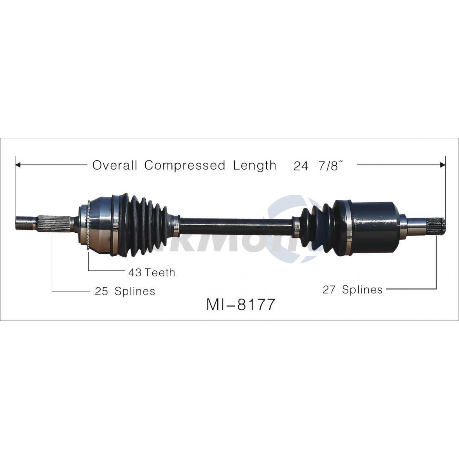 TrakMotive MI8177 CV Axle Shaft product image 1 of 3