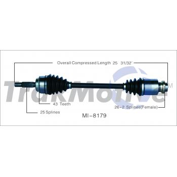 2004 Mitsubishi Outlander CV Axle Shaft Front Right TrakMotive MI8179 image 1 of 3