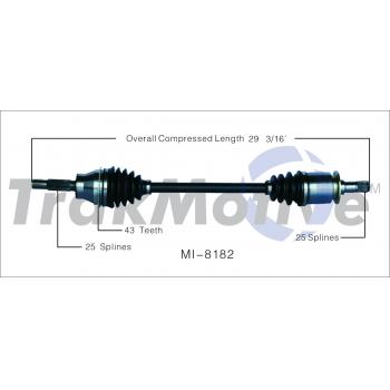 2004 Mitsubishi Outlander CV Axle Shaft Rear Left TrakMotive MI8182 image 1 of 3
