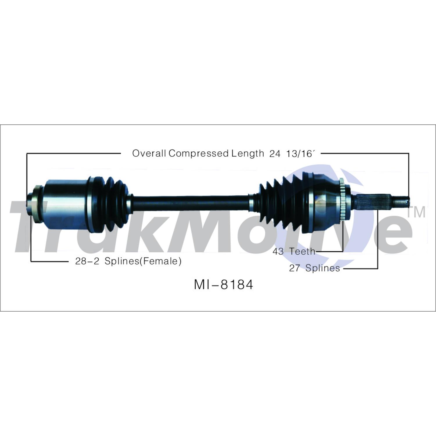 TrakMotive MI8184 - CV Axle Shaft TrakMotive MI8184 CV Axle Shaft product image 1 of 3