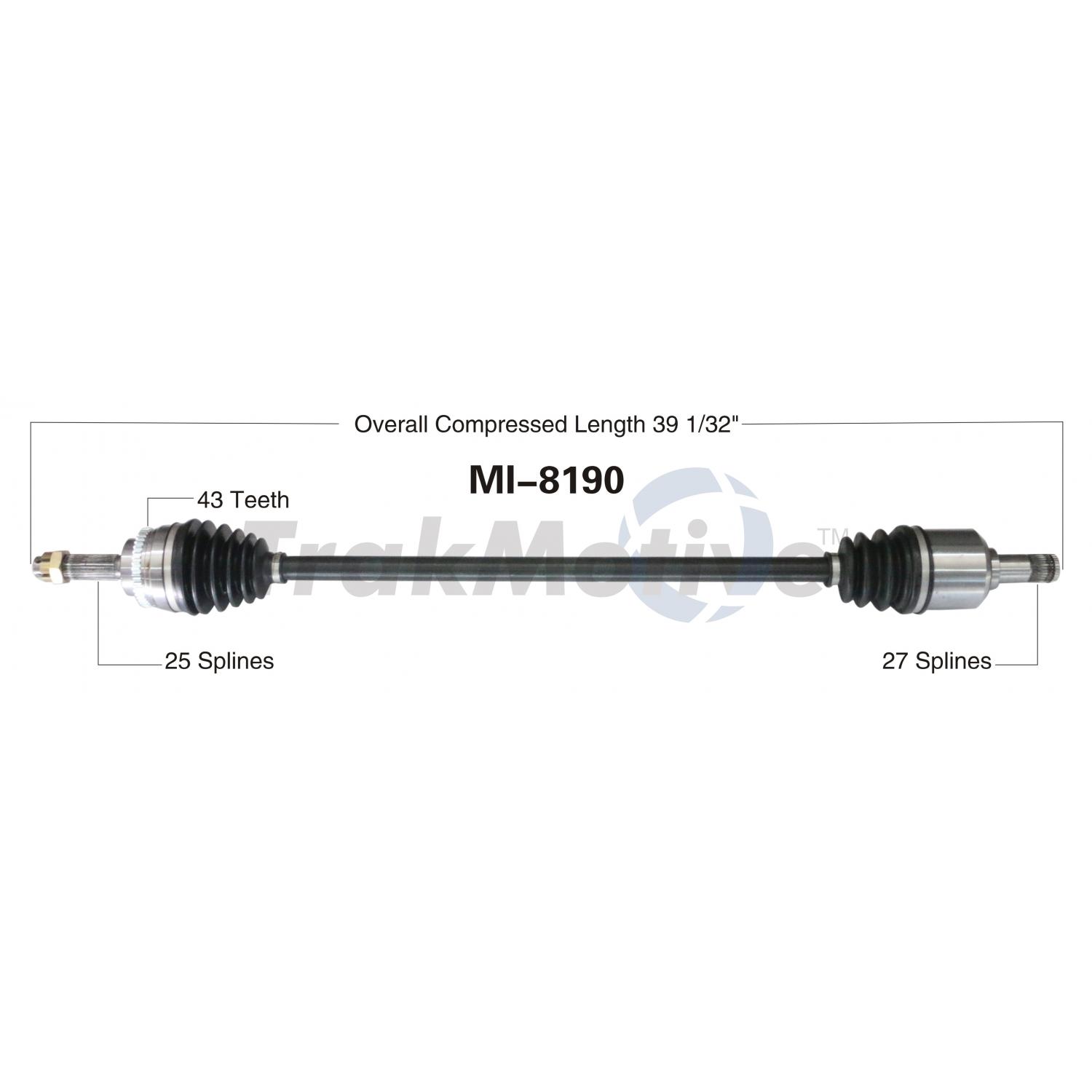 TrakMotive MI8190 CV Axle Shaft product image 1 of 3