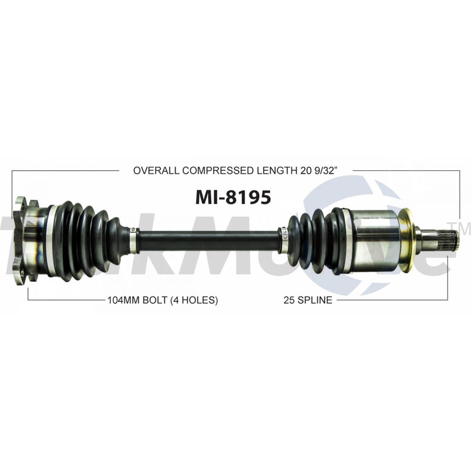 TrakMotive MI8195 CV Axle Shaft product image 1 of 3