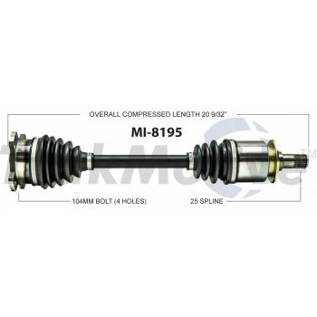 1994 Eagle Talon CV Axle Shaft Rear Left TrakMotive MI8195 image 1 of 3