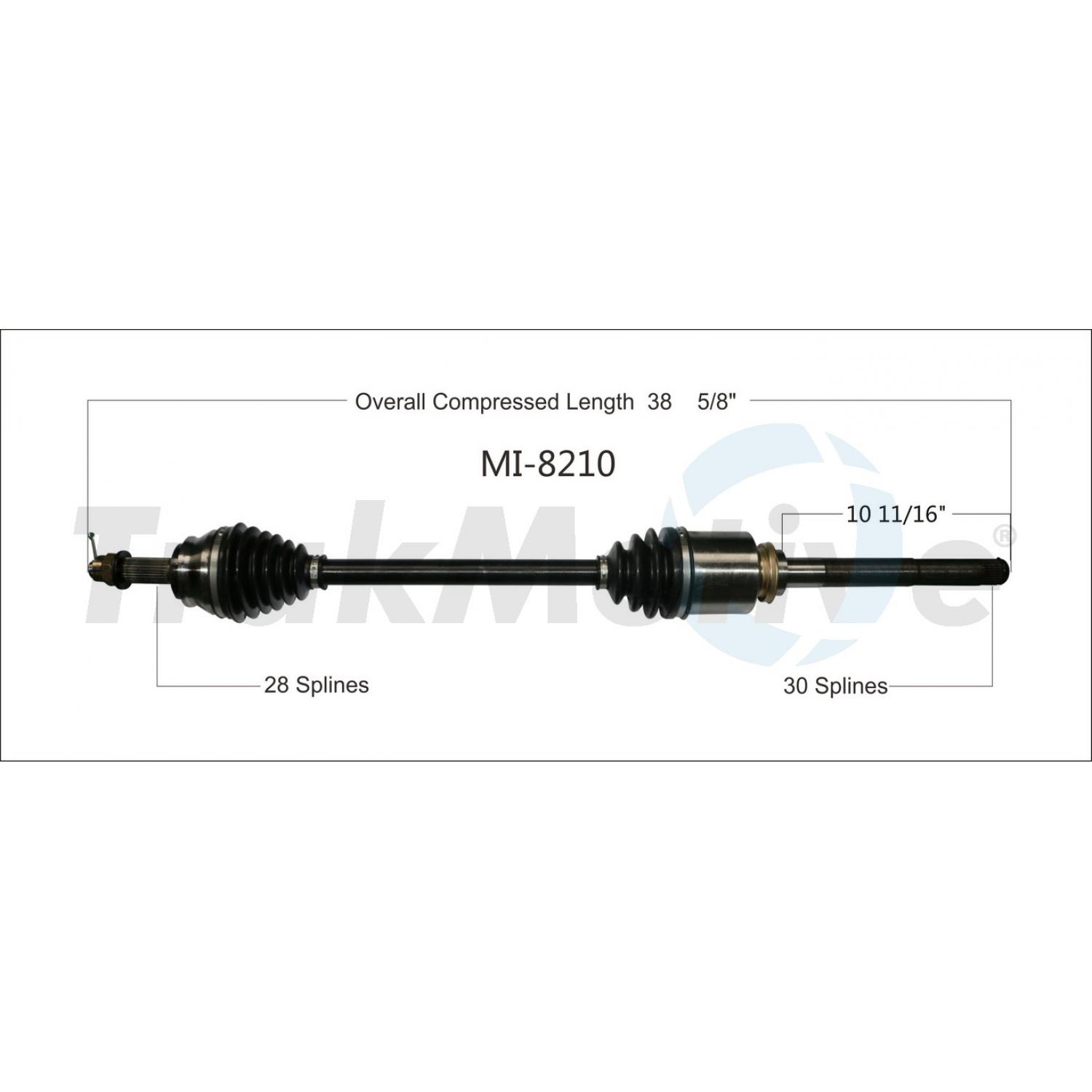 TrakMotive MI8210 - CV Axle Shaft TrakMotive MI8210 CV Axle Shaft product image 1 of 3