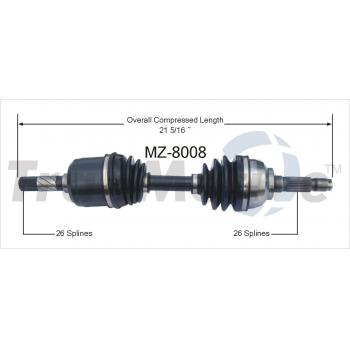 1995 Mazda MPV CV Axle Shaft Front Right TrakMotive MZ8008 image 1 of 3
