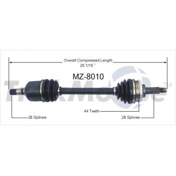 2000 Mazda Millenia CV Axle Shaft Front Left TrakMotive MZ8010 image 1 of 3