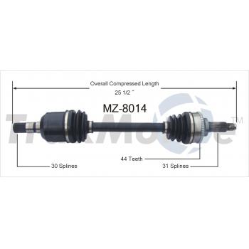 2002 Mazda Millenia CV Axle Shaft Front Left TrakMotive MZ8014 image 1 of 3