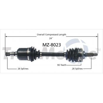 1990 Ford Probe CV Axle Shaft Front Left TrakMotive MZ8023 image 1 of 3
