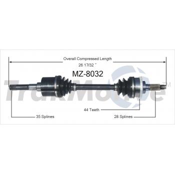 1997 Ford Probe CV Axle Shaft Front Left TrakMotive MZ8032 image 1 of 4