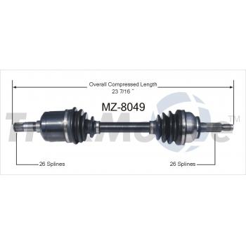 1987 Mazda 626 CV Axle Shaft Front Left TrakMotive MZ8049 image 1 of 3