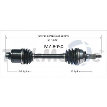 1987 Mazda 626 CV Axle Shaft Front Right TrakMotive MZ8050 image 1 of 3