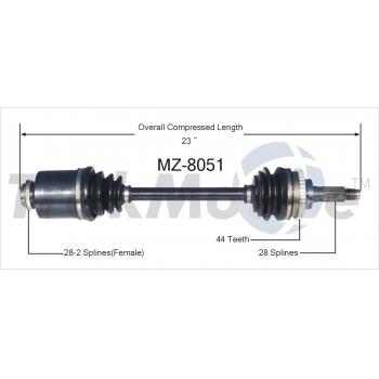 2000 Mazda Millenia CV Axle Shaft Front Right TrakMotive MZ8051 image 1 of 3
