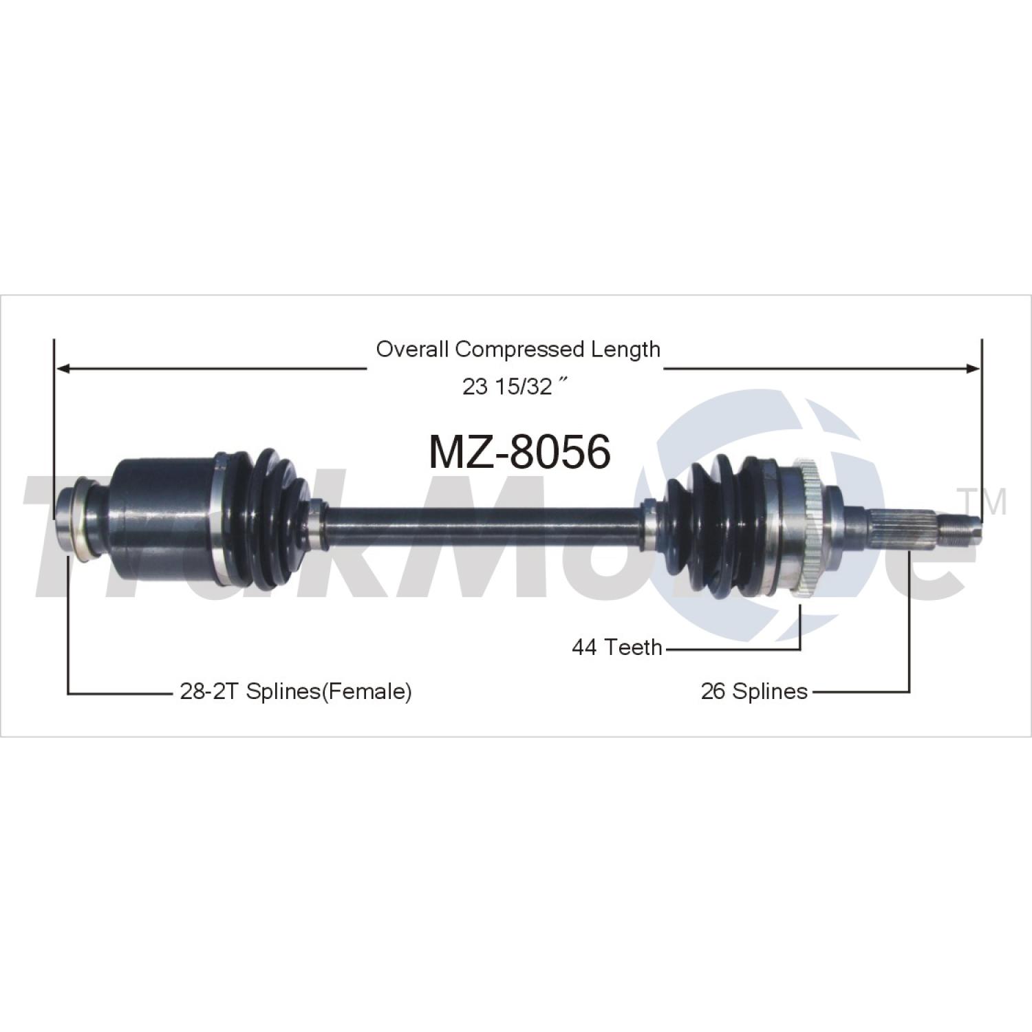 TrakMotive MZ8056 - CV Axle Shaft TrakMotive MZ8056 CV Axle Shaft product image 1 of 3