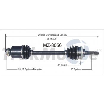 1995 Mazda MX-3 CV Axle Shaft Front Right TrakMotive MZ8056 image 1 of 3
