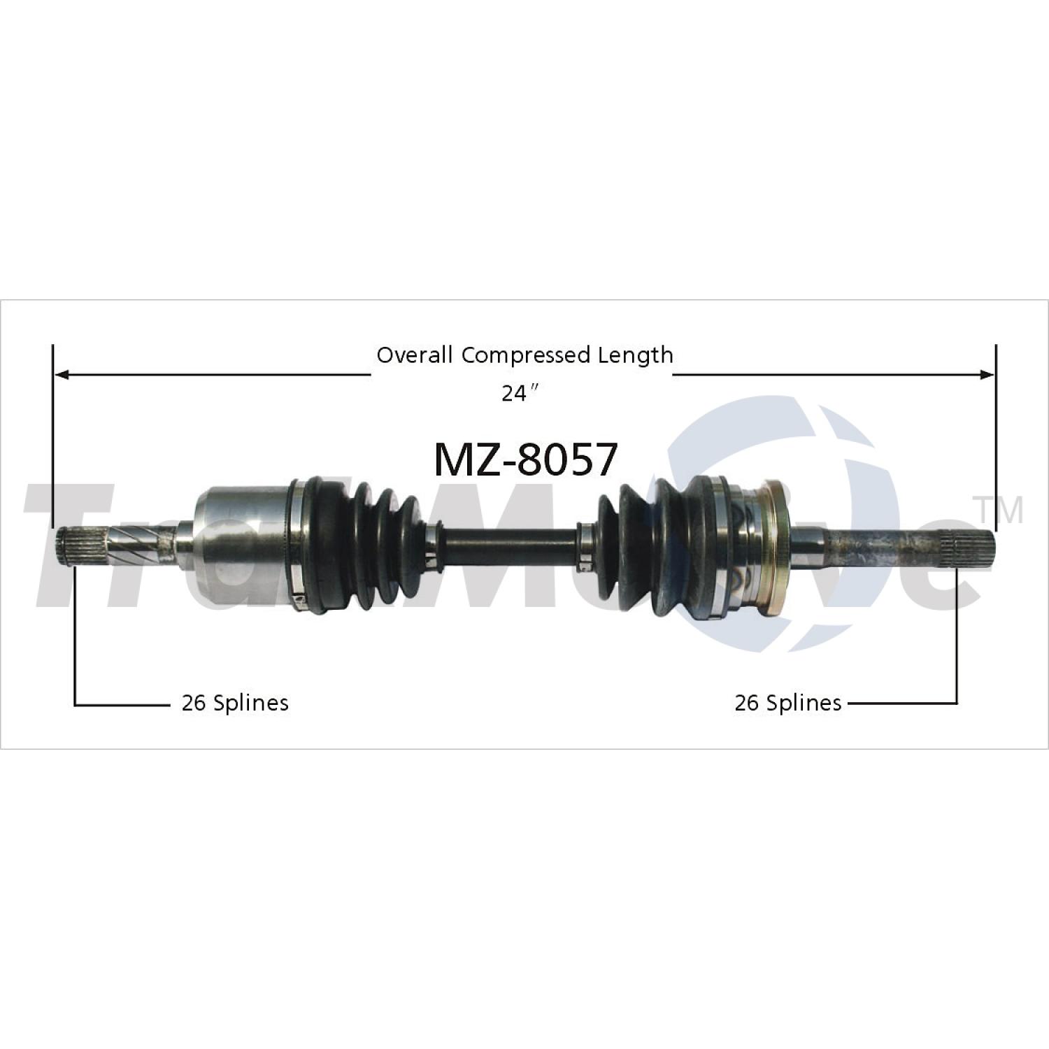 TrakMotive MZ8057 - CV Axle Shaft TrakMotive MZ8057 CV Axle Shaft product image 1 of 3