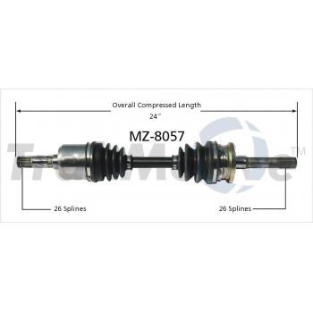 1993 Mazda B2600 CV Axle Shaft Front Right TrakMotive MZ8057 image 1 of 3