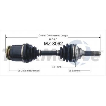 1997 Mazda MPV CV Axle Shaft Front Left TrakMotive MZ8062 image 1 of 3