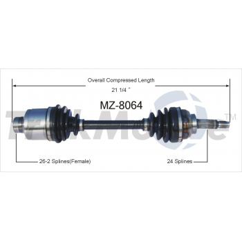 1994 Mercury Capri CV Axle Shaft Front Right TrakMotive MZ8064 image 1 of 3